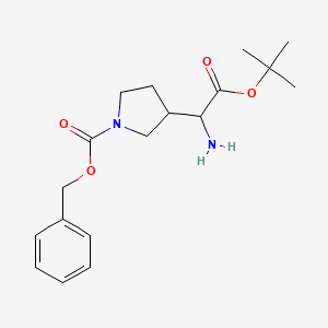 Benzyl 3-[1-amino-2-[(2-methylpropan-2-yl)oxy]-2-oxoethyl]pyrrolidine-1-carboxylate