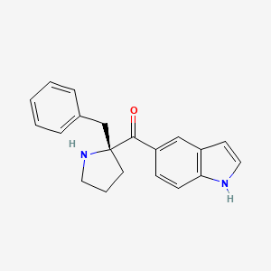 molecular formula C20H20N2O B14787255 (R)-(2-Benzylpyrrolidin-2-yl)(1H-indol-5-yl)methanone 