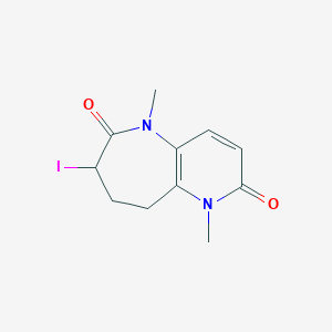 molecular formula C11H13IN2O2 B14787290 7-Iodo-1,5-dimethyl-8,9-dihydro-1H-pyrido[3,2-b]azepine-2,6(5H,7H)-dione 