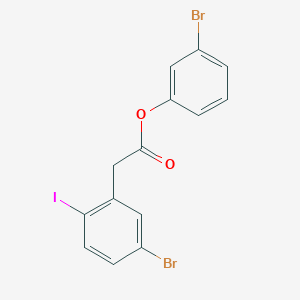 Benzeneacetic acid, 5-bromo-2-iodo-, 3-bromophenyl ester