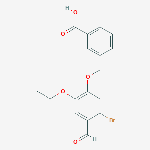 3-((5-Bromo-2-ethoxy-4-formylphenoxy)methyl)benzoic acid