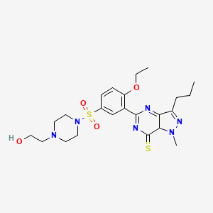 5-[2-ethoxy-5-[4-(2-hydroxyethyl)piperazin-1-yl]sulfonylphenyl]-1-methyl-3-propyl-7aH-pyrazolo[4,3-d]pyrimidine-7-thione