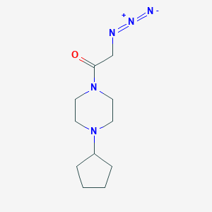 molecular formula C11H19N5O B1478741 2-叠氮基-1-(4-环戊基哌嗪-1-基)乙烷-1-酮 CAS No. 2098081-84-4