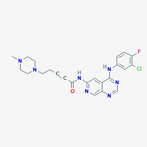 N-[4-[(3-chloro-4-fluorophenyl)amino]pyrido[3,4-d]pyrimidin-6-yl]-5-(4-methyl-1-piperazinyl)-2-pentynamide