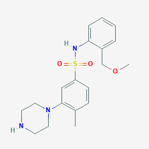 Benzenesulfonamide, N-[2-(methoxymethyl)phenyl]-4-methyl-3-(1-piperazinyl)-