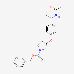 Benzyl 3-[4-(1-acetamidoethyl)phenoxy]pyrrolidine-1-carboxylate