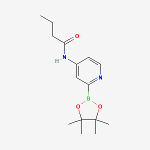 N-[2-(4,4,5,5-tetramethyl-1,3,2-dioxaborolan-2-yl)pyridin-4-yl]butanamide