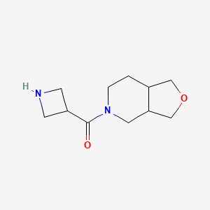 molecular formula C11H18N2O2 B1478749 azetidin-3-yl(hexahydrofuro[3,4-c]pyridin-5(3H)-yl)methanone CAS No. 2097992-57-7