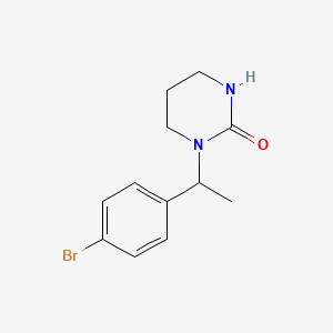 molecular formula C12H15BrN2O B14787679 1-[1-(4-Bromophenyl)ethyl]-1,3-diazinan-2-one 