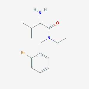 molecular formula C14H21BrN2O B14787701 2-amino-N-[(2-bromophenyl)methyl]-N-ethyl-3-methylbutanamide 