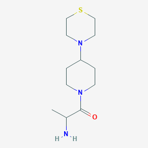 molecular formula C12H23N3OS B1478771 2-Amino-1-(4-thiomorpholinopiperidin-1-yl)propan-1-one CAS No. 2097951-27-2