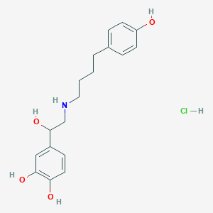 4-[1-Hydroxy-2-[4-(4-hydroxyphenyl)butylamino]ethyl]benzene-1,2-diol;hydrochloride