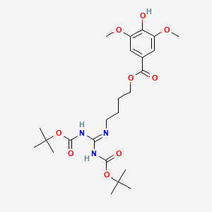 4-((2,2,10,10-Tetramethyl-4,8-dioxo-3,9-dioxa-5,7-diazaundecan-6-ylidene)amino)butyl 4-hydroxy-3,5-dimethoxybenzoate