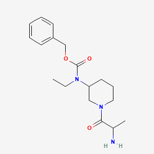 molecular formula C18H27N3O3 B14787797 Benzyl (1-((S)-2-aminopropanoyl)piperidin-3-yl)(ethyl)carbamate 