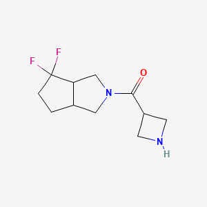 molecular formula C11H16F2N2O B1478780 azetidin-3-yl(4,4-difluorohexahydrocyclopenta[c]pyrrol-2(1H)-yl)methanone CAS No. 2098102-20-4