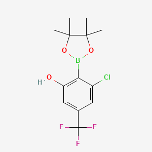 3-Chloro-2-(4,4,5,5-tetramethyl-1,3,2-dioxaborolan-2-yl)-5-(trifluoromethyl)phenol