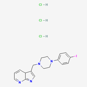 3-[[4-(4-iodophenyl)piperazin-1-yl]methyl]-3aH-pyrrolo[2,3-b]pyridine;trihydrochloride