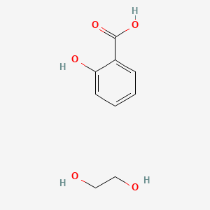 molecular formula C9H12O5 B14787871 Ethane-1,2-diol;2-hydroxybenzoic acid 