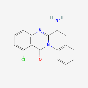 2-[(1S)-1-aminoethyl]-5-chloro-3-phenyl-3,4-dihydroquinazolin-4-one