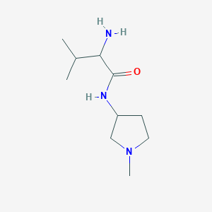 molecular formula C10H21N3O B14787896 2-Amino-3-methyl-N-((S)-1-methylpyrrolidin-3-yl)butanamide 