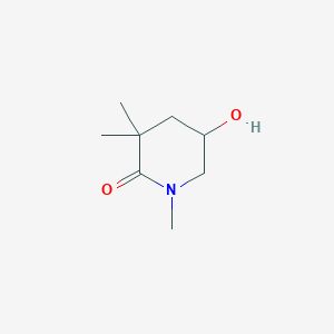 molecular formula C8H15NO2 B14787914 5-Hydroxy-1,3,3-trimethylpiperidin-2-one 