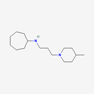 molecular formula C16H32N2 B14787930 n-(3-(4-Methylpiperidin-1-yl)propyl)cycloheptanamine 