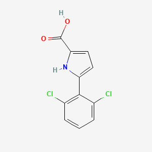 molecular formula C11H7Cl2NO2 B14787951 5-(2,6-Dichlorophenyl)-1H-pyrrole-2-carboxylic acid 