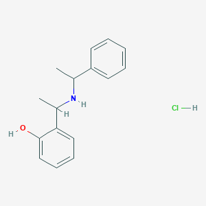 molecular formula C16H20ClNO B14787982 2-[1-(1-Phenylethylamino)ethyl]phenol;hydrochloride 