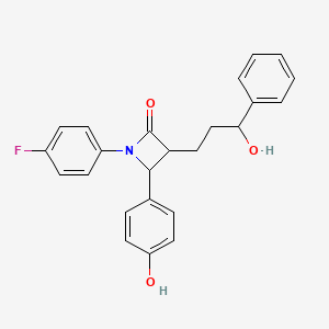 molecular formula C24H22FNO3 B14788015 1-(4-Fluorophenyl)-4-(4-hydroxyphenyl)-3-(3-hydroxy-3-phenylpropyl)azetidin-2-one 