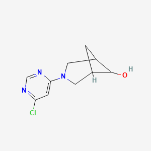 molecular formula C10H12ClN3O B1478802 3-(6-Chloropyrimidin-4-yl)-3-azabicyclo[3.1.1]heptan-6-ol CAS No. 2098039-70-2
