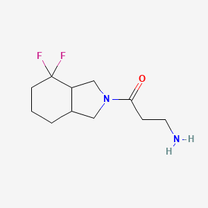 molecular formula C11H18F2N2O B1478806 3-amino-1-(4,4-difluorooctahydro-2H-isoindol-2-yl)propan-1-one CAS No. 2097953-88-1