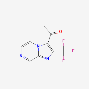 molecular formula C9H6F3N3O B14788063 1-(2-Trifluoromethyl-imidazo[1,2-A]pyrazin-3-YL)-ethanone 