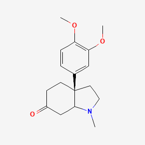 molecular formula C17H23NO3 B14788075 3a-(3,4-dimethoxyphenyl)-1-methyl-octahydro-1H-indol-6(2H)-one 