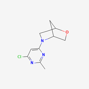 molecular formula C10H12ClN3O B1478809 5-(6-Chloro-2-methylpyrimidin-4-yl)-2-oxa-5-azabicyclo[2.2.1]heptane CAS No. 1859831-77-8