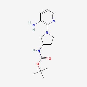 molecular formula C14H22N4O2 B14788110 tert-butyl N-[1-(3-aminopyridin-2-yl)pyrrolidin-3-yl]carbamate 