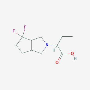 molecular formula C11H17F2NO2 B1478816 2-(4,4-difluorohexahydrocyclopenta[c]pyrrol-2(1H)-yl)butanoic acid CAS No. 2097943-47-8