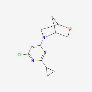 molecular formula C12H14ClN3O B1478821 5-(6-Chloro-2-cyclopropylpyrimidin-4-yl)-2-oxa-5-azabicyclo[2.2.1]heptane CAS No. 2000054-54-4
