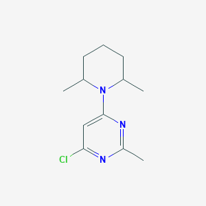 molecular formula C12H18ClN3 B1478829 4-Chloro-6-(2,6-dimethylpiperidin-1-yl)-2-methylpyrimidine CAS No. 2097957-94-1