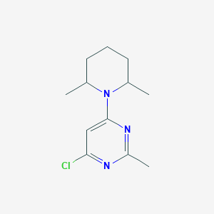 molecular formula C12H18ClN3 B1478829 4-氯-6-(2,6-二甲基哌啶-1-基)-2-甲基嘧啶 CAS No. 2097957-94-1