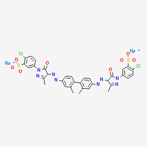 3,3'-(2,2'-dimethyl1,1'-biphenyl-4,4'-diyl)bisazo(4,5-dihydro-3-methyl-5-oxo-1H-pyrazole-4,1-diyl)bis4-chlorobenzene sulphonate (sodium salt)