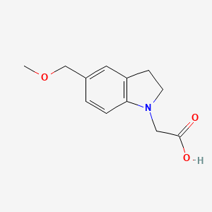 molecular formula C12H15NO3 B1478832 2-(5-(Methoxymethyl)indolin-1-yl)acetic acid CAS No. 2098003-83-7