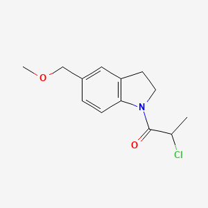 molecular formula C13H16ClNO2 B1478833 2-Chloro-1-(5-(methoxymethyl)indolin-1-yl)propan-1-one CAS No. 2098133-42-5