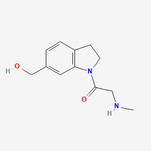 molecular formula C12H16N2O2 B1478836 1-(6-(Hydroxymethyl)indolin-1-yl)-2-(methylamino)ethan-1-one CAS No. 2092050-20-7