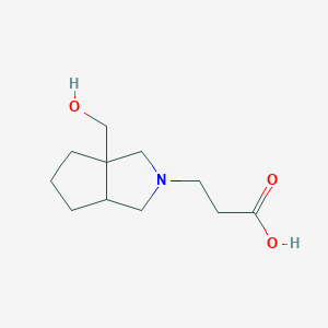 molecular formula C11H19NO3 B1478852 3-(3a-(hydroxymethyl)hexahydrocyclopenta[c]pyrrol-2(1H)-yl)propanoic acid CAS No. 2097962-86-0