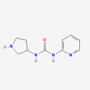 molecular formula C10H14N4O B14788544 1-Pyridin-2-yl-3-pyrrolidin-3-ylurea 