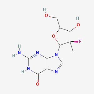 2-amino-9-[(2R,3R,4R,5R)-3-fluoro-4-hydroxy-5-(hydroxymethyl)-3-methyloxolan-2-yl]-6,9-dihydro-1H-purin-6-one