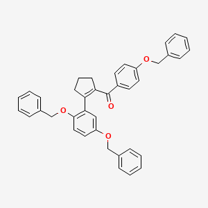 [4-(Benzyloxy)phenyl]({2-[2,5-bis(benzyloxy)phenyl]cyclopent-1-en-1-yl})methanone