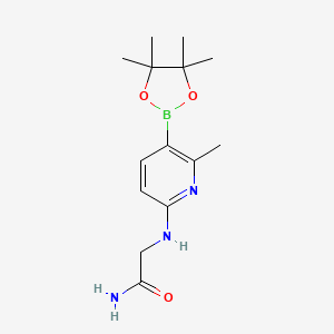 2-[[6-Methyl-5-(4,4,5,5-tetramethyl-1,3,2-dioxaborolan-2-yl)pyridin-2-yl]amino]acetamide