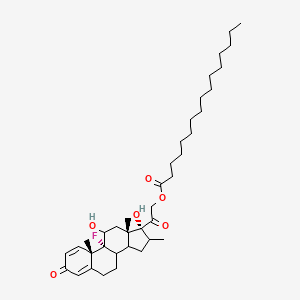 [2-[(9R,10S,13S,17R)-9-fluoro-11,17-dihydroxy-10,13,16-trimethyl-3-oxo-6,7,8,11,12,14,15,16-octahydrocyclopenta[a]phenanthren-17-yl]-2-oxoethyl] hexadecanoate