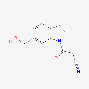molecular formula C12H12N2O2 B1478866 3-(6-(Hydroxymethyl)indolin-1-yl)-3-oxopropanenitrile CAS No. 2091620-44-7